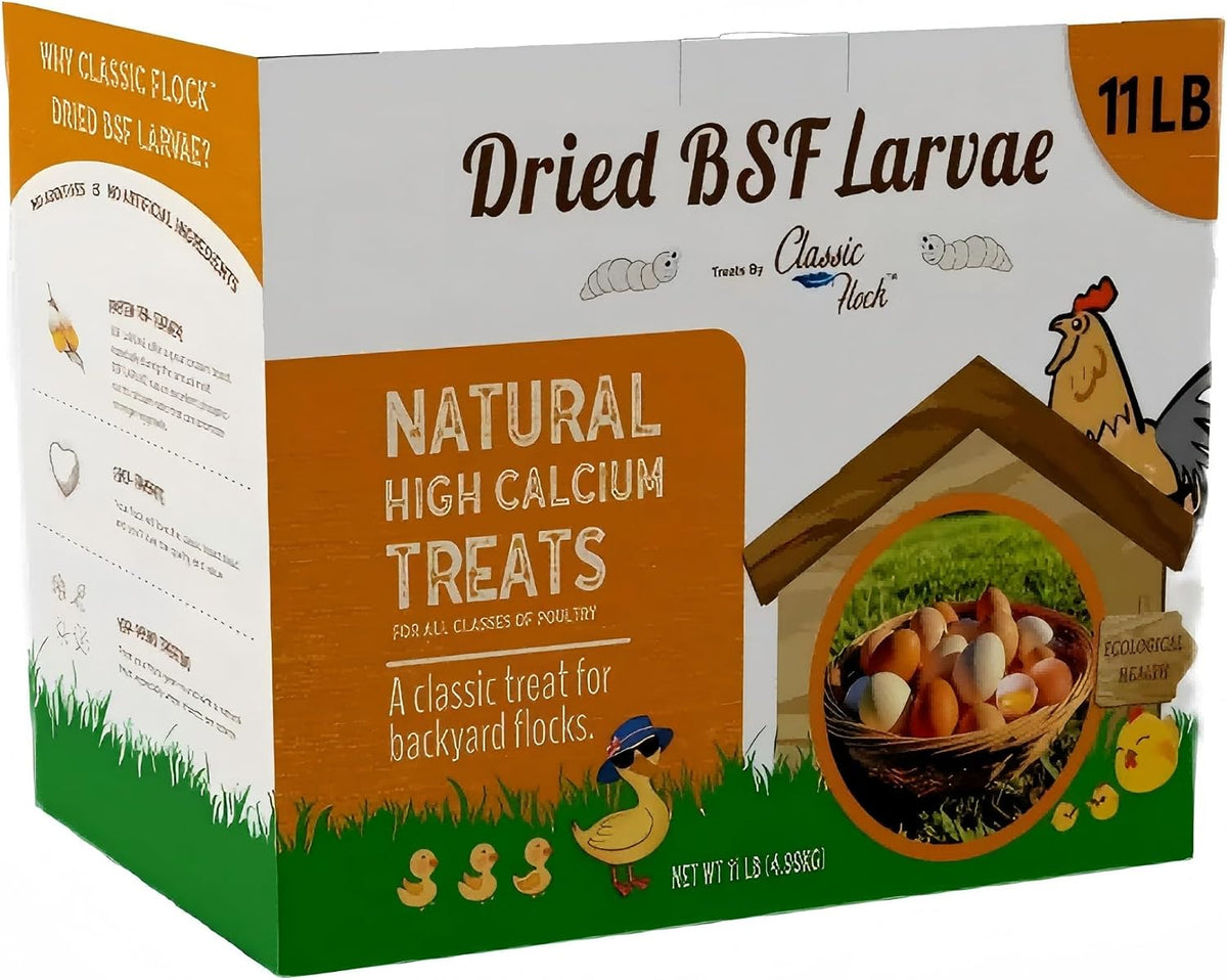 Classic Flock 5 lb Dried Mealworms for Chickens & Birds